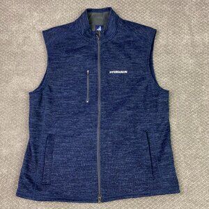 Johnnie-O Tahoe Fleece Vest Men's Medium Admiral Blue Full Zip JMVT1100